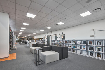 Modern interior architecture and contemporary design in empty building, no people