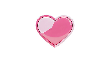 Glossy Pink Heart Icon