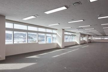 Modern interior architecture and contemporary design in empty building, no people
