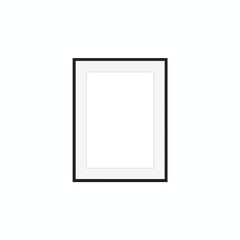 Minimalist Vertical Photo Frame on White Background for Home Decor or Art Display
