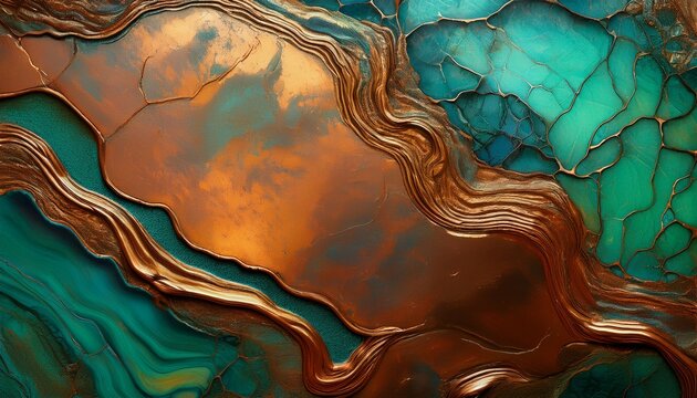 oxidized copper background copper oxide patina natural texture copper material green and blue copper patina