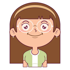 Obraz premium girl smile face cartoon cute