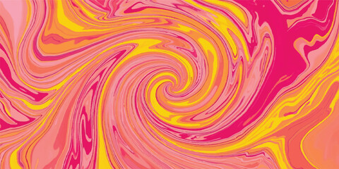 Obraz premium An abstract colorful background vector illustration featuring a vibrant rainbow spiral of light and paint swirls in a fractal vortex design with a blue and orange heart pattern backdrop