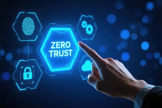 Zero trust cybersecurity defends data protection and networks with zero tolerance for breaches or unauthorized access in digital security systems