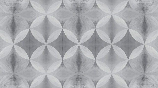 Interlocking circular shapes with marble texture, elegant seamless pattern in shades of gray wallpaper 4k ,Generative AI.