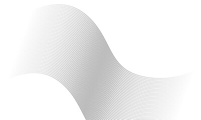 Abstract Gray Wave Lines Background Minimalist Vector Flow Graphic for Modern Corporate and Tech Design