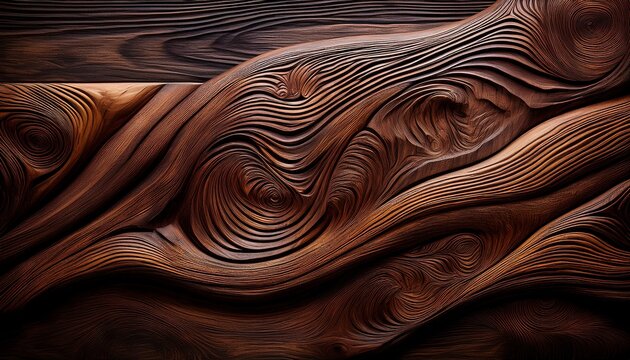 high contrast dark wooden texture with intricate swirls and detailed natural wood patterns perfect for backgrounds luxury interior design and organic artistic surfaces
