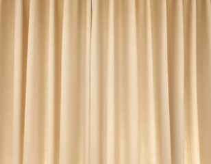 Obraz premium Beige Fabric Curtain Texture with Soft Natural Light