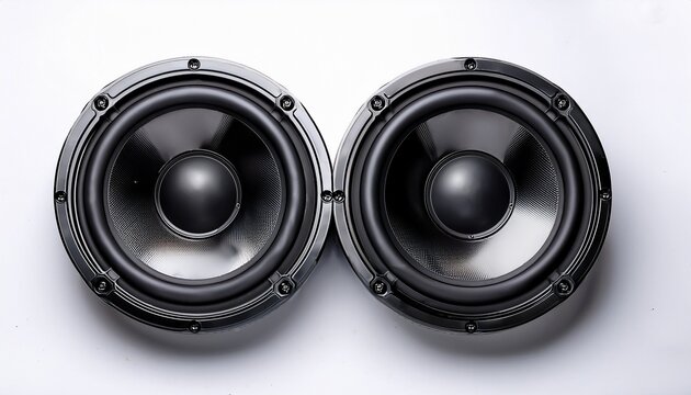 car audio car speakers black subwoofer on a white background