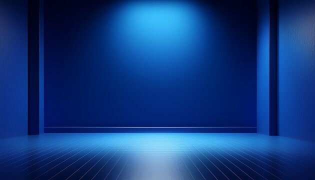 abstract wall studio room blue background for displaying your products dark empty scene blue neon searchlight light dark blue studio room with spotlight backdrop wallpaper 3d blue room background