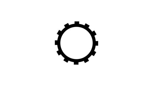 Gear icon. Setting symbol. Gear button, cogwheel vector design and illustration.
