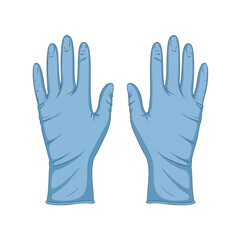 Obraz premium Pair of Medical Disposable Gloves for Hygiene and Safety