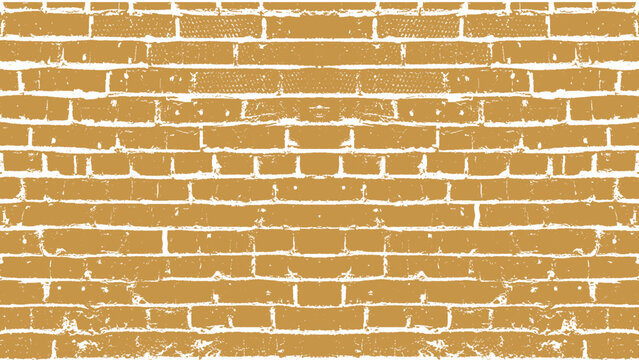 Brick Wall Texture, Abstract Brown Brick Grunge Texture Background Vector