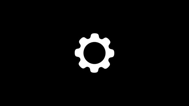 Flat vector icon concept of gear on grey background