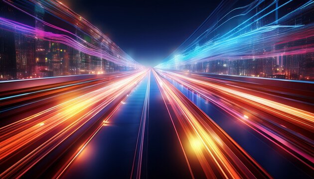 trailing lights background for iphone made with ai generative technology