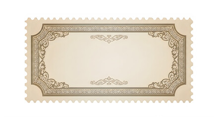 Vintage style ornate certificate border template with decorative elements  old paper design transparent background
