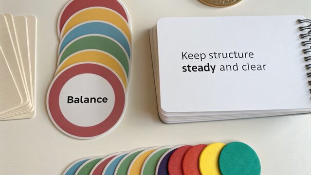 Colorful Visual Aids for Learning and Development with Focus on Balance and Clarity