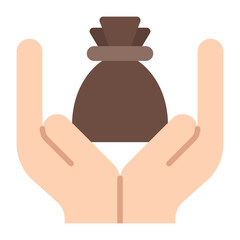 Obraz premium Financial Relief Flat Icon – Rate Cut, Discount and Financial Reduction Concept