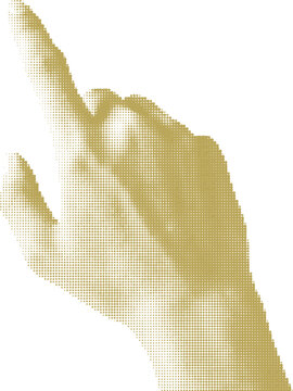 Halftone of finger touch