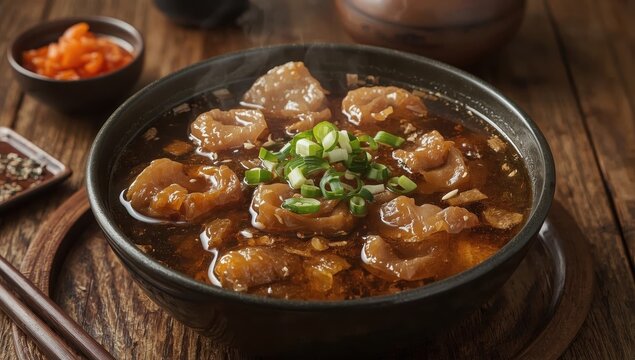 Collagen soup with beef tendon