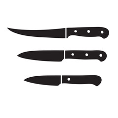 Obraz premium Kitchen Culinary Knife Set - Fillet, Paring, and Utility Knives
