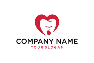 Heart Tooth Dental Care Logo Design for Dental Clinic Branding