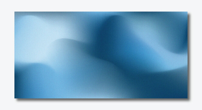 Abstract Grainy Gradient Background in Deep Ocean Blue and Sky Blue Tones, Soft Blurred Mesh Texture for Minimalist Presentation, Modern Aesthetic Cooling Wallpaper, High Resolution Organic Noise.