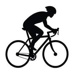 Fototapeta premium Road Bike Cyclist Racing Silhouette Vector 