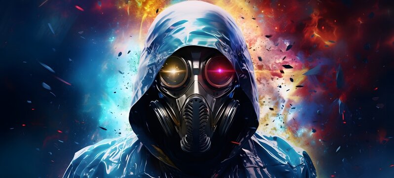 Astral vision Bane Respirator Masker meets cosmos,generative AI