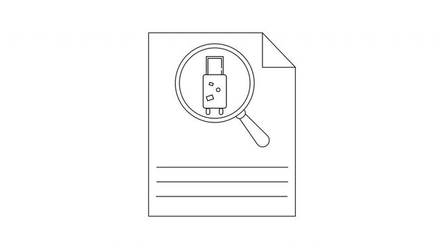 Document Inspection - Magnifying Glass on USB Drive Report.