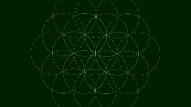 4K UHD seamless loop of a 2D isometric Cube unfolding into a Muladhara root chakra mandala. Hypnotic breathing motion for meditation apps, yoga projection, sound baths, & frequency healing overlays.