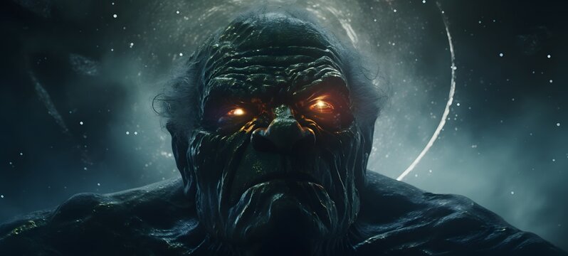 Astral vision ogre orc meets cosmos,generative AI