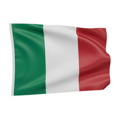Obraz premium Waving flag of italy national symbol on white background