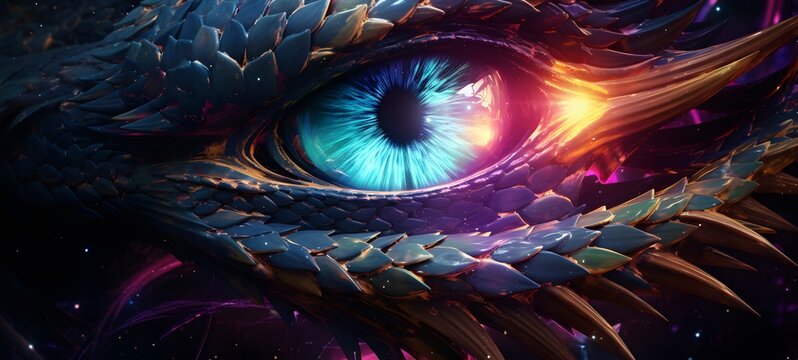 Astral vision Hydra dragon meets cosmos,generative AI
