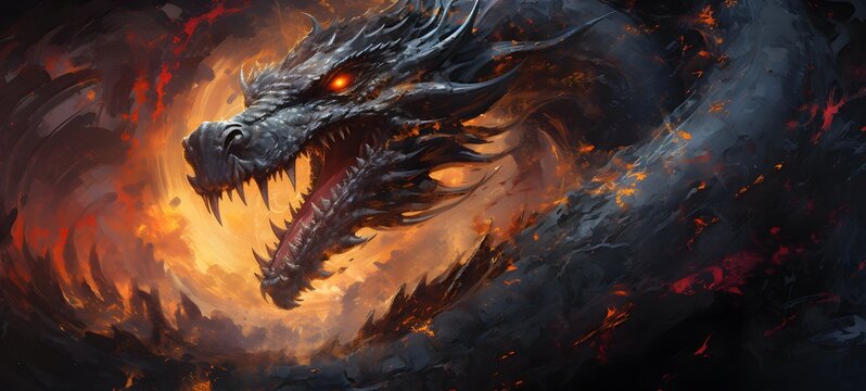 Astral vision Hydra dragon meets cosmos,generative AI