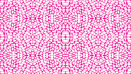 Pink and White Abstract Geometric Mosaic Pattern