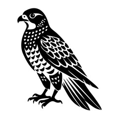 Fototapeta premium falcon silhouette icon illustration for wildlife bird predator flying and nature design