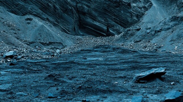 Minimal Rocky Surface Extending Into Open Negative Space
