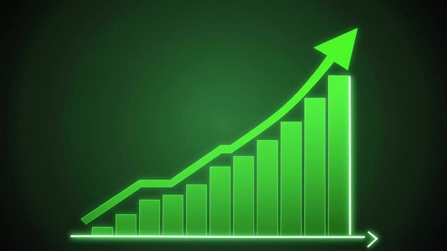 Green Bar Graph Animation.
