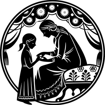 vector illustration of an angel and devil