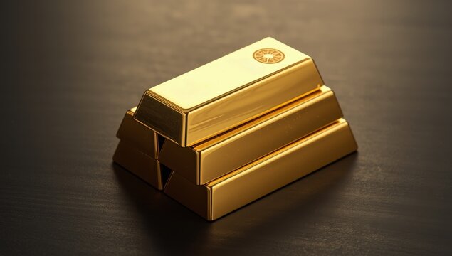Stacks of 100g gold bars