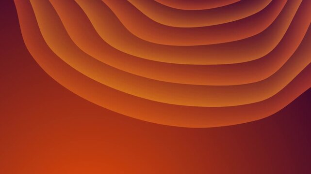 Abstract wavy lines in gradient orange and burgundy colors for motion graphics