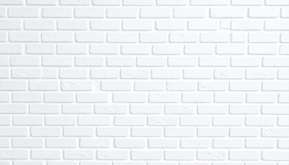 Fototapeta premium Clean White Brick Wall Texture Background.