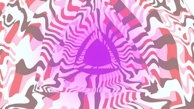 Abstract psychedelic spiral pattern with vibrant colors and depth perception