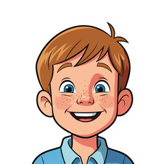 Obraz premium Joyful Young Boy with Bright Smile and Expressive Features