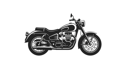 Fototapeta premium A classic motorcycle design is sharply rendered in a striking black silhouette high quality professional detailed modern elegant