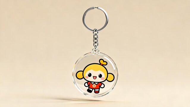 Keychain with cartoon character