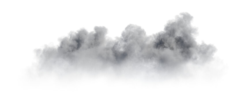 Large dark cloud floating in the sky on the rainy season with isolated on transparent background - PNG file, 3D rendering illustration