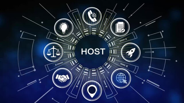 Business Hosting Concept with Strategy Marketing Product Attributes Values Ethics