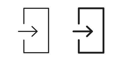 Fototapeta premium Enter icon linear symbol. Vector Designs.